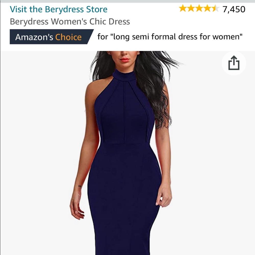 Amazon navy mermaid full length gown